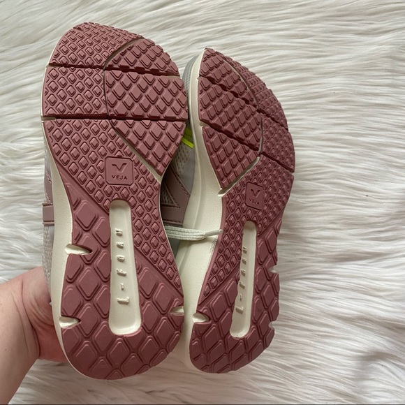 Veja Condor 2 Sneaker in Natural & Parme & Jaune-Fluo Running Shoes Size 36/5 - Picture 8 of 13